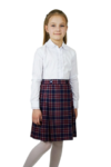 Юбка ЮД-02 с запахом сине-красная клетка