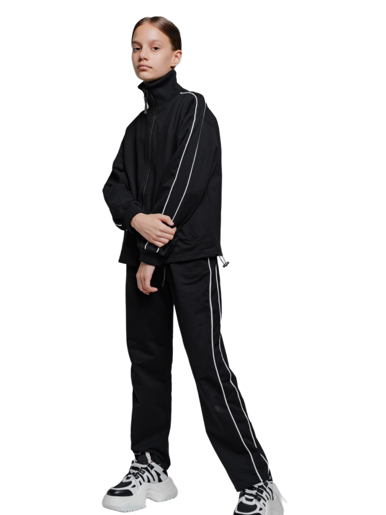 Спорт.костюм дев. AS247 черный